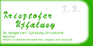 krisztofer ujfalusy business card